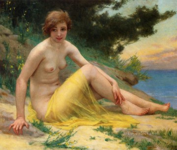 Desnudo Painting - Desnudo en la playa En la orilla Nu Sur La Plage Guillaume Seignac desnudo clásico